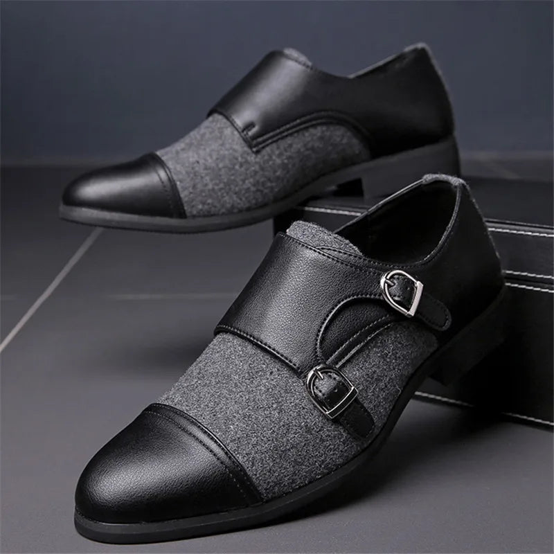 Wetherby Two-Tone Double Buckle Dress Shoes