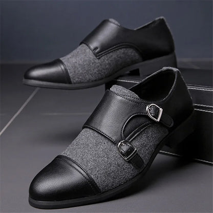 Wetherby Two-Tone Double Buckle Dress Shoes