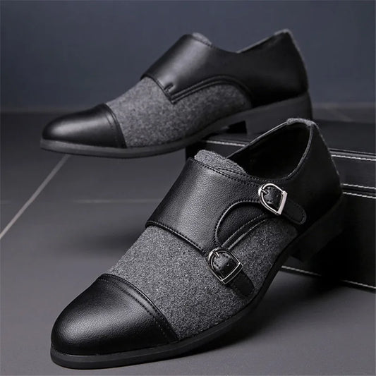 Wetherby Two-Tone Double Buckle Dress Shoes