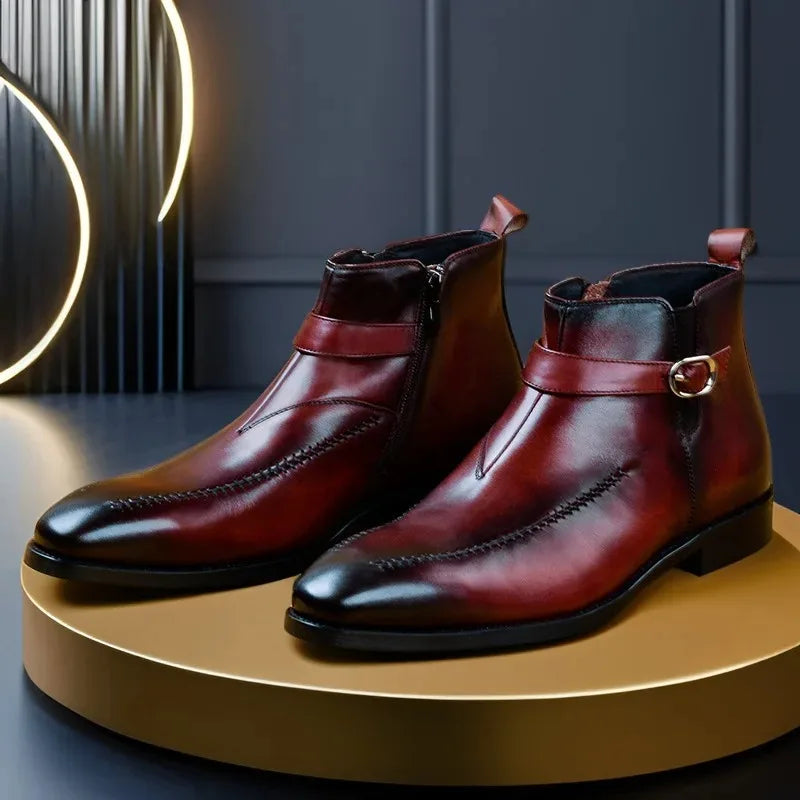Valemont Buckle Detail Ankle Boots 5