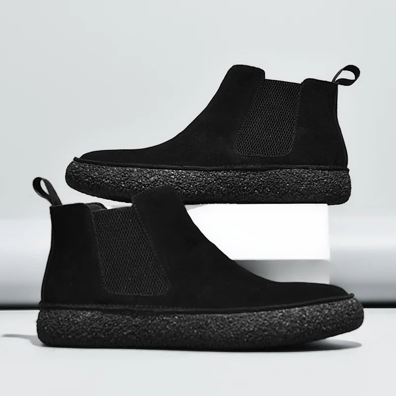 Fairbank Suede Chelsea Boots in black