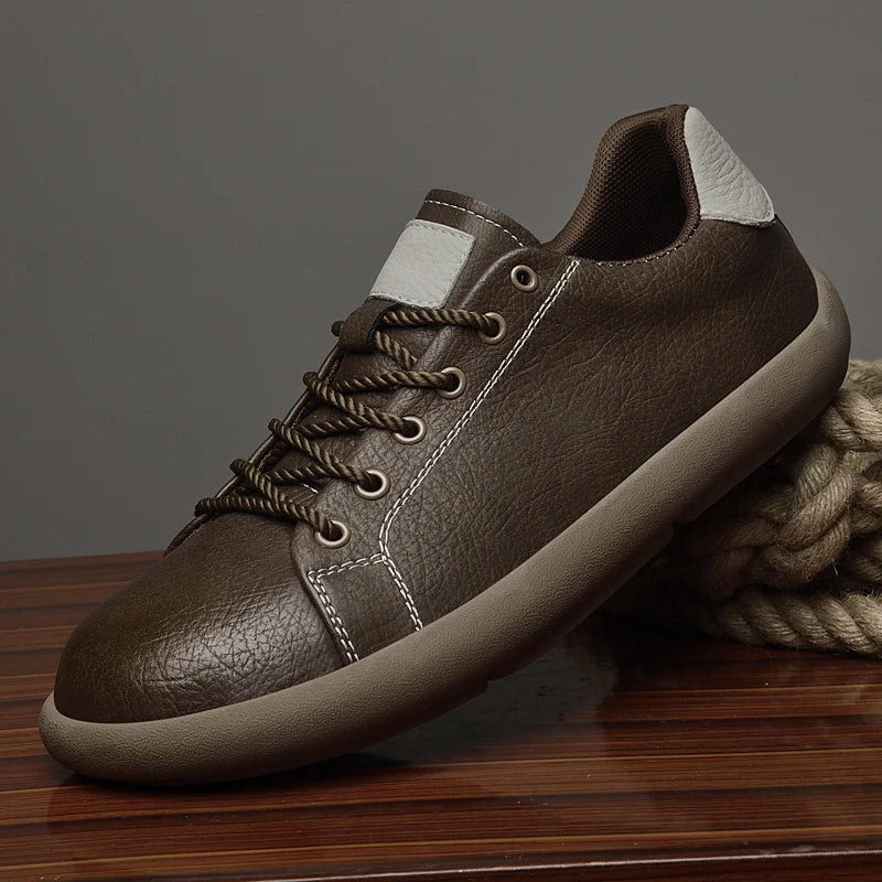 Loxley Leather Sneakers in brown