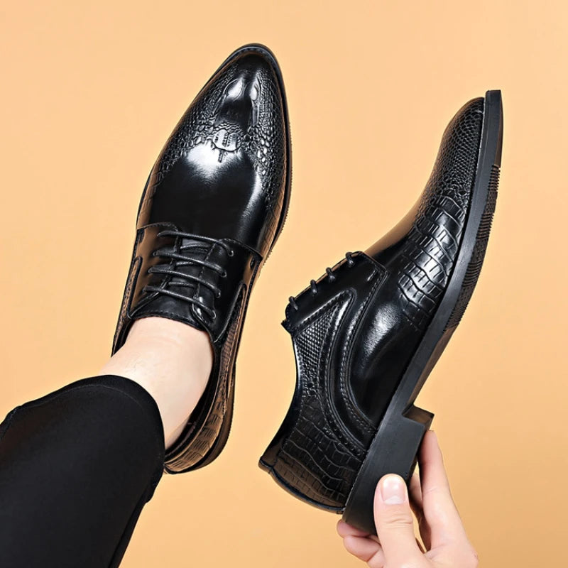 Hartley Scaled Panel Derby Shoes 6