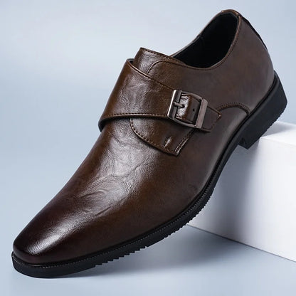 Kingsley Single Buckle Leather Dress Shoes 2