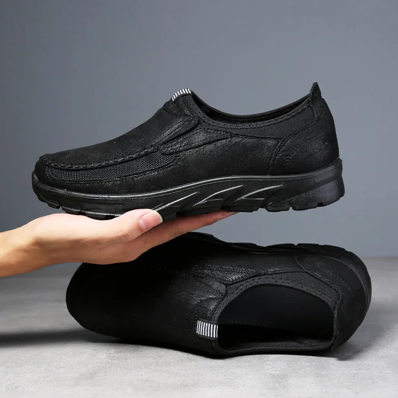 Whitlock Vented Moccasins in black