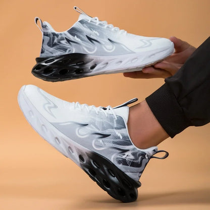 Ember Blade Sneakers flame print upper detail