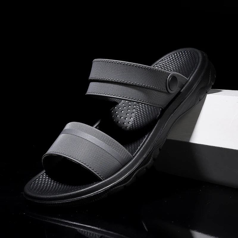 Rossmore Buckle Slides textured footbed