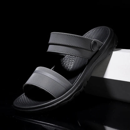 Rossmore Buckle Slides textured footbed