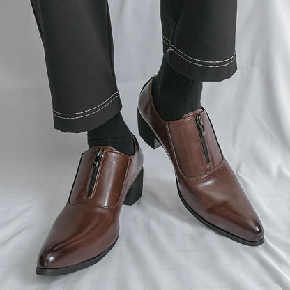 Lansdowne Front Zip Block Heel Dress Shoes 2