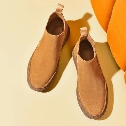 Fairbank Suede Chelsea Boots elastic side panel detail