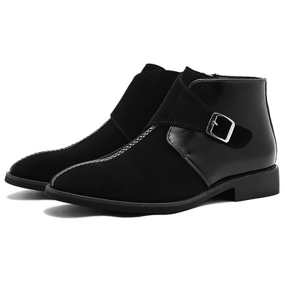 Ashcombe Patchwork Chelsea Boots in black