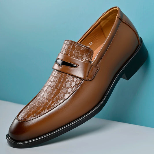 Ardmore Textured Loafers in brown, side profile