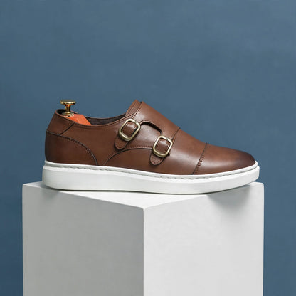 Aveline Leather Monk Strap Shoes