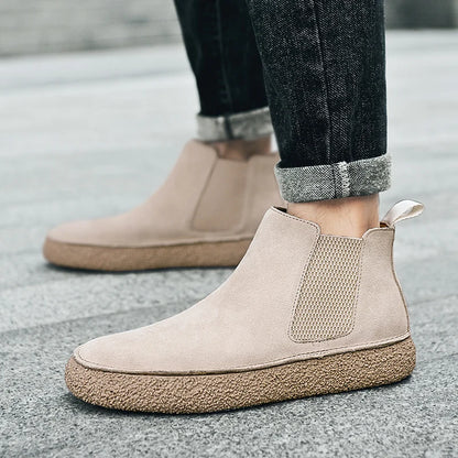 Fairbank Suede Chelsea Boots worn view