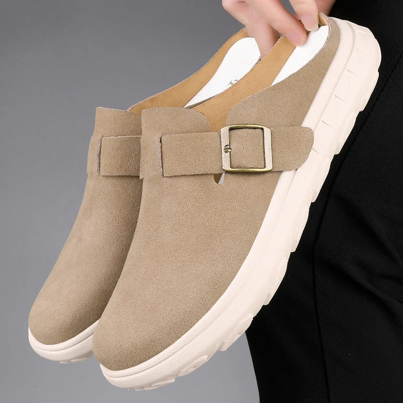 Marlowe Suede Clogs EVA platform sole