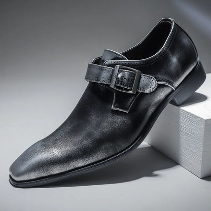 Whitmore Perforated Strap Monk Shoes 4