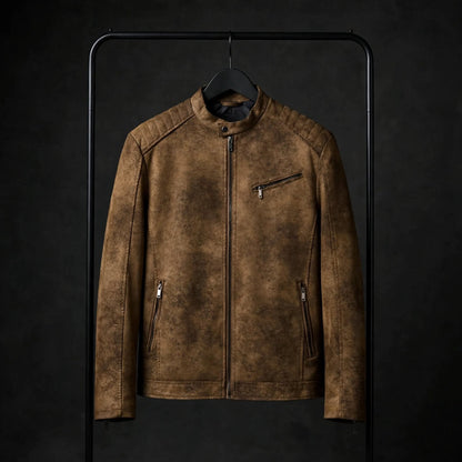 Aldwyn Washed Faux Leather Jacket