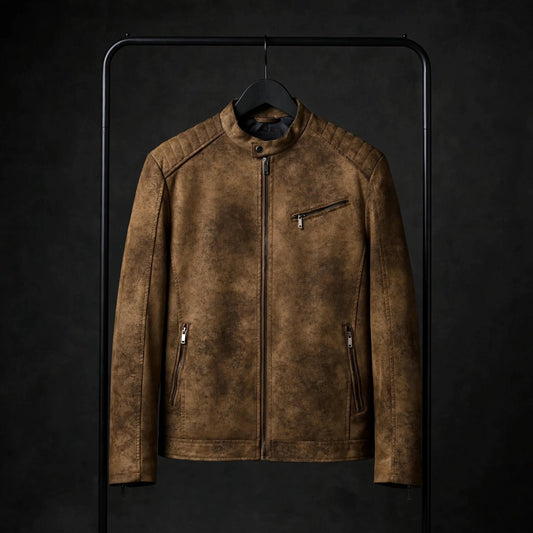 Aldwyn Washed Faux Leather Jacket