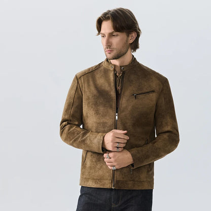 Aldwyn Washed Faux Leather Jacket
