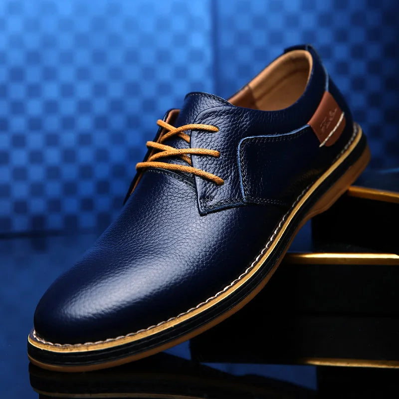 Langford Pebble Grain Derbies in blue