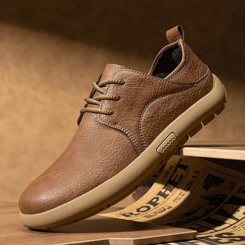 Kingsley Wedge Sole Derbies in tan