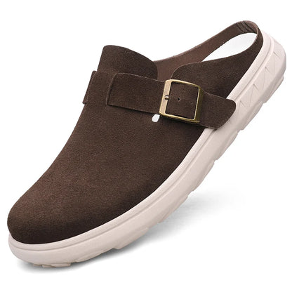Marlowe Suede Clogs in brown