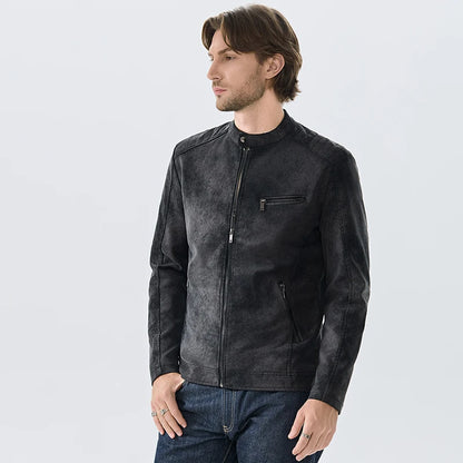 Aldwyn Washed Faux Leather Jacket 2