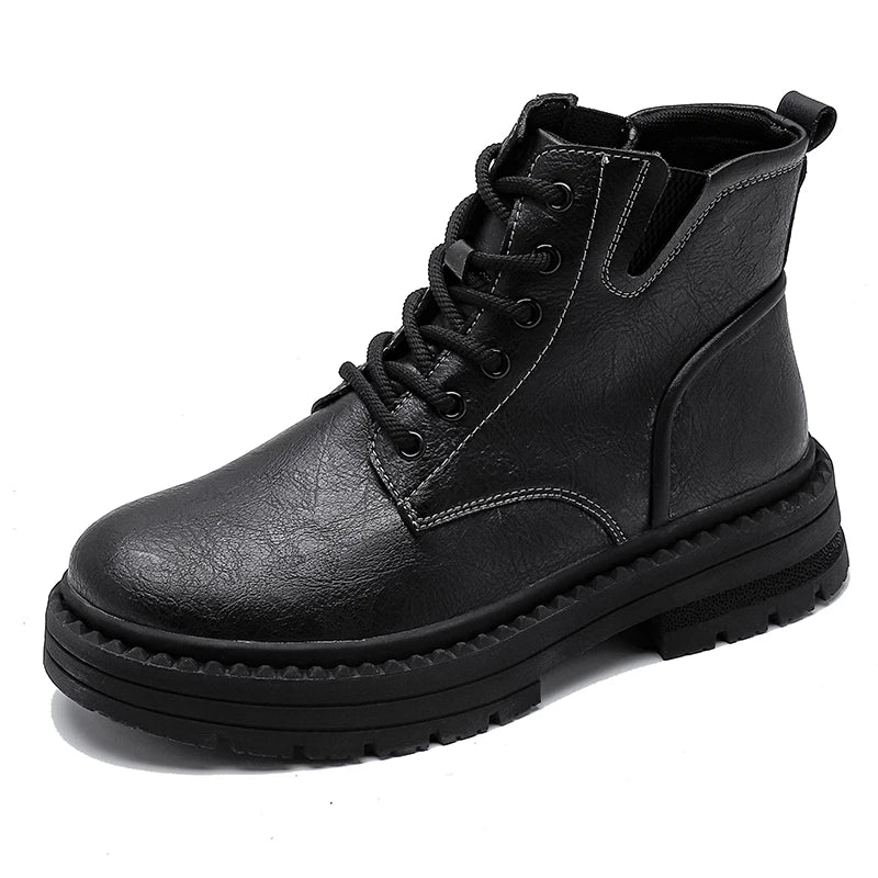 Thatcher Lug Sole Boots in black