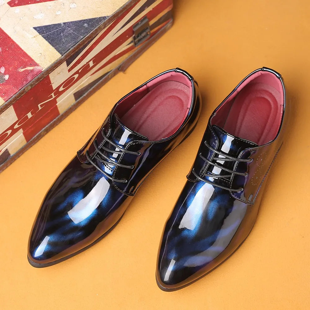 Veyron High-Shine Patent Leather Derby Shoes 4