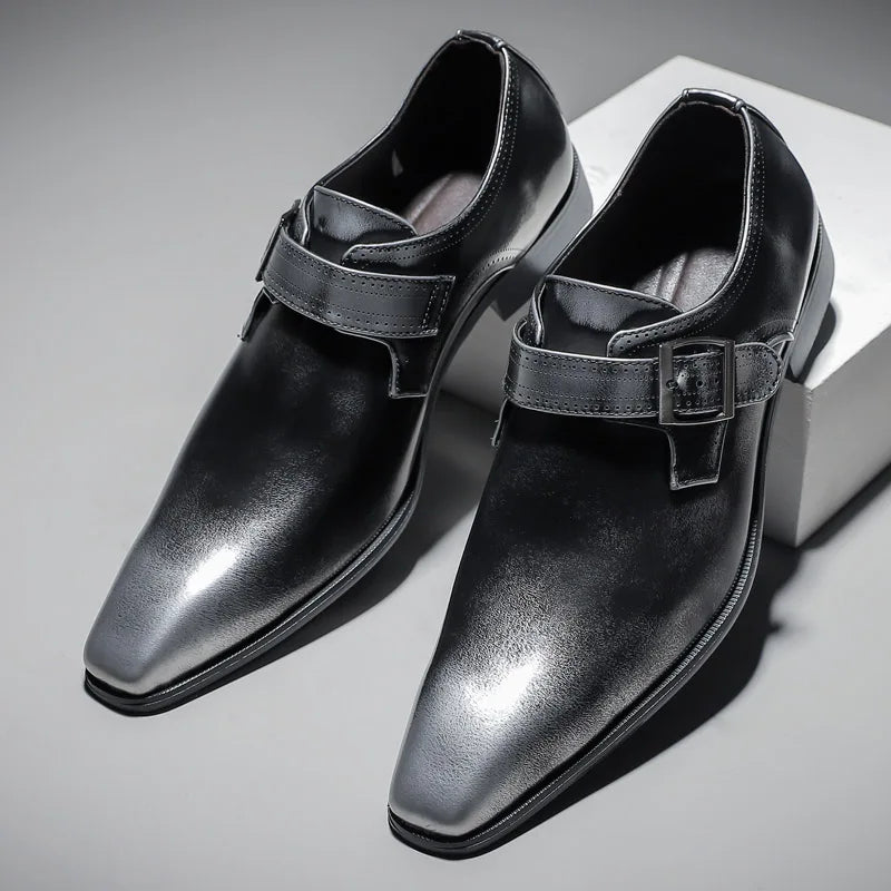 Whitmore Perforated Strap Monk Shoes 2