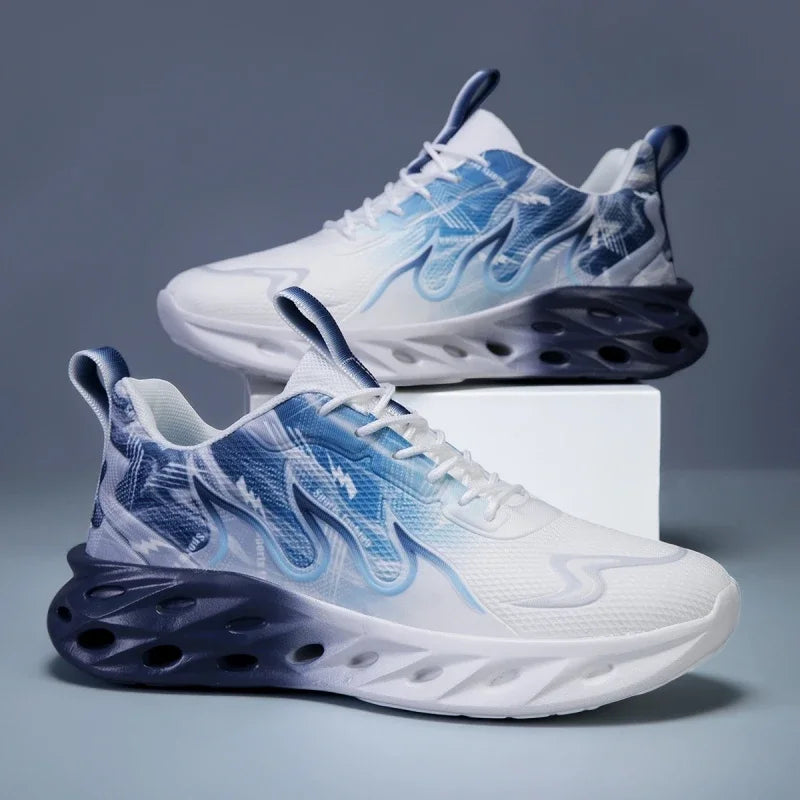 Ember Blade Sneakers in white and blue
