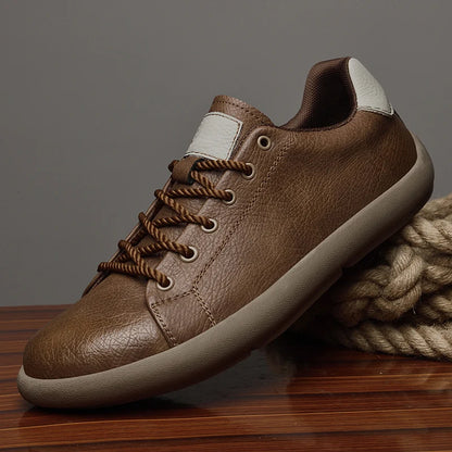 Loxley Leather Sneakers in khaki