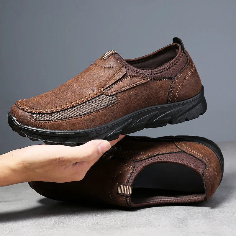 Whitlock Vented Moccasins in dark brown