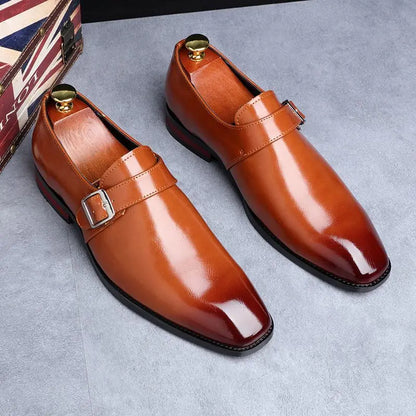 Aldworth Double Buckle Dress Shoes in light brown