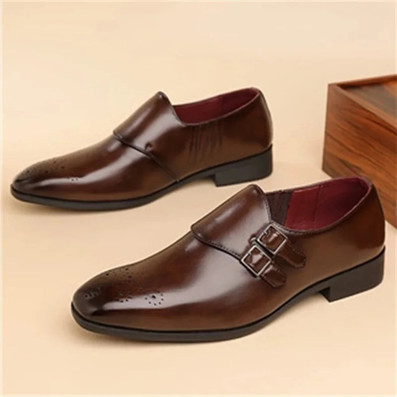 Fenchurch Double Buckle Brogues brogue wingtip detail