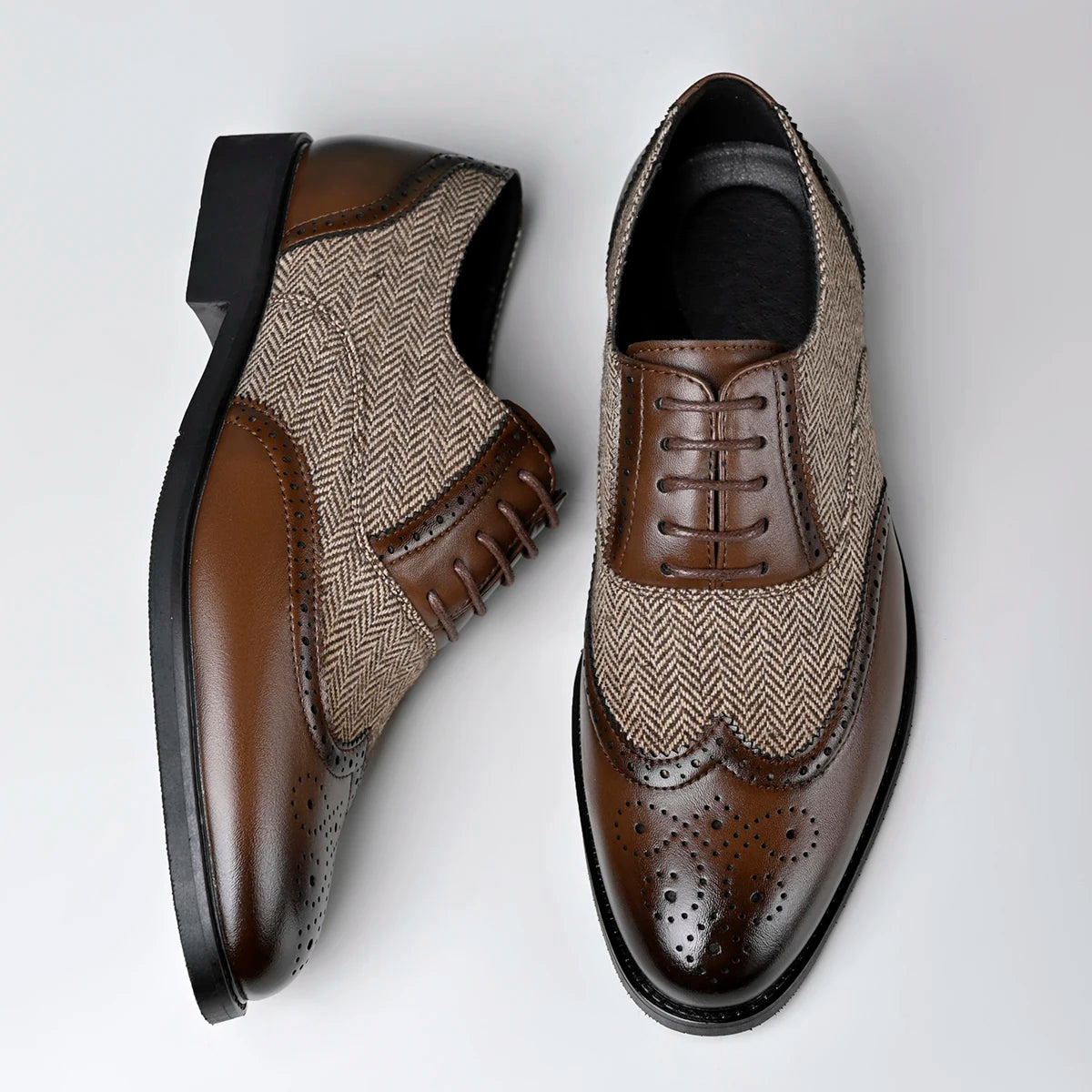 Westbourne Herringbone Wingtip Brogues 5