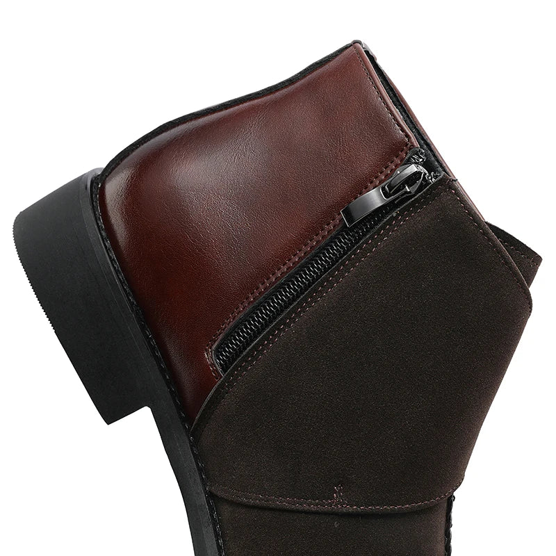 Ashcombe Patchwork Chelsea Boots buckle detail