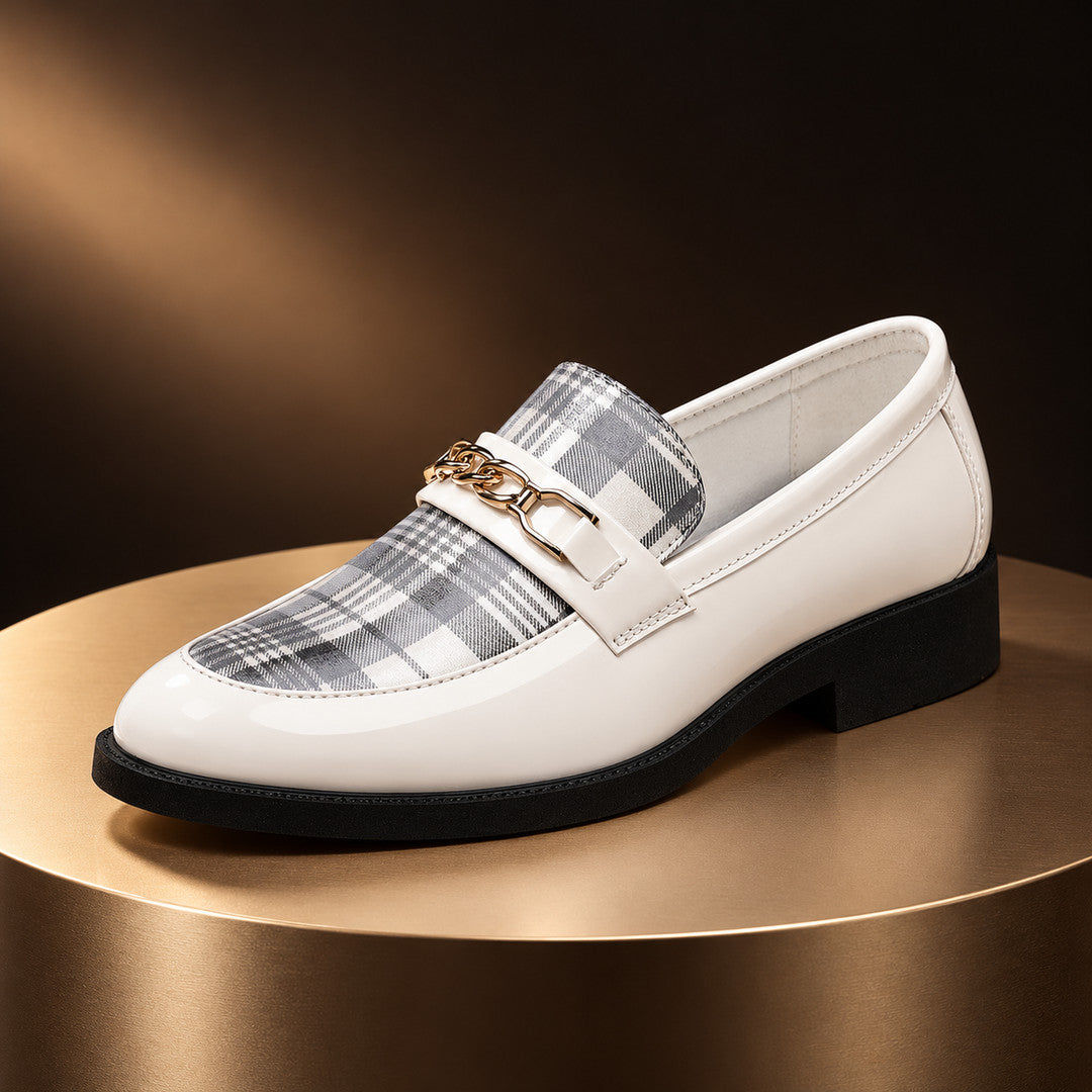 Alderwick Plaid Panel Chain Loafers (1:1, image 5)