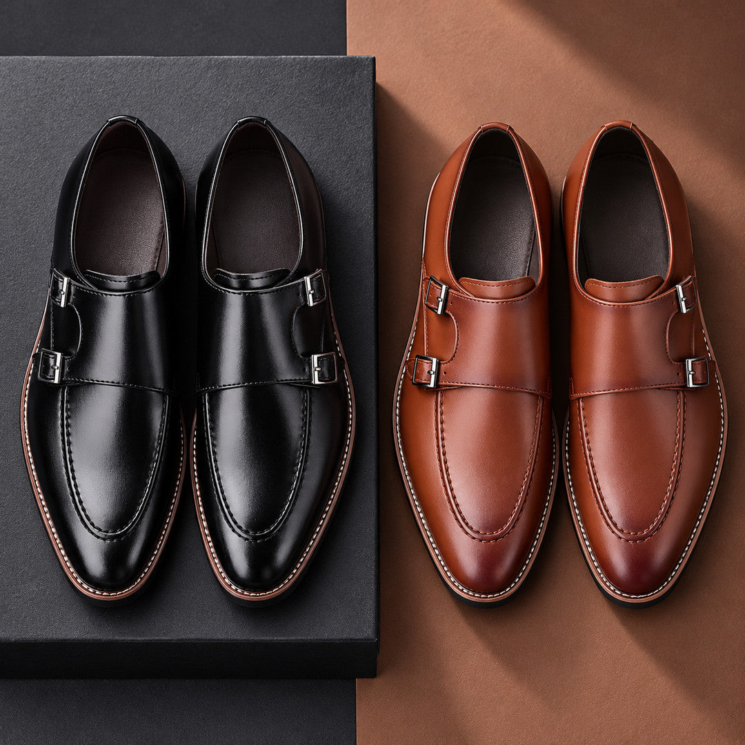 Dunley Apron Stitch Double Monk Shoes (1:1, image 3)
