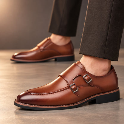 Dunley Apron Stitch Double Monk Shoes (1:1, image 6)