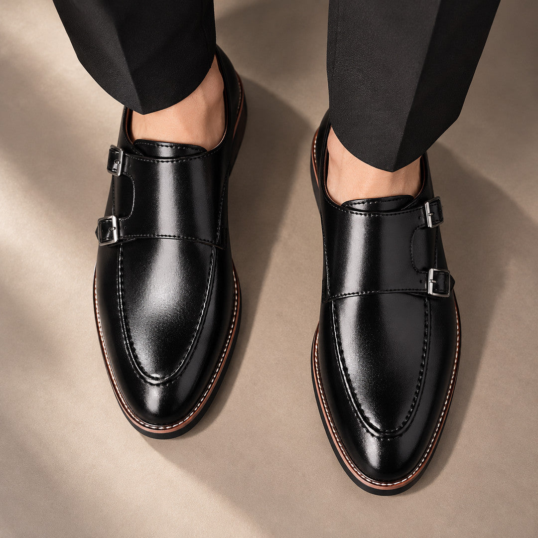 Dunley Apron Stitch Double Monk Shoes (1:1, image 7)