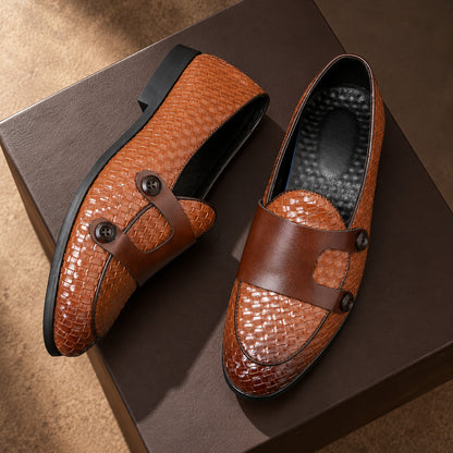 Ravensmere Basketweave Double Buckle Monk Shoes (1:1, image 3)