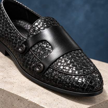 Ravensmere Basketweave Double Buckle Monk Shoes (1:1, image 4)