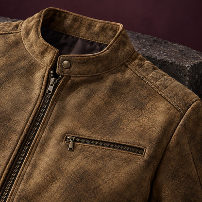 Aldwyn Washed Faux Leather Jacket (1:1, image 4)