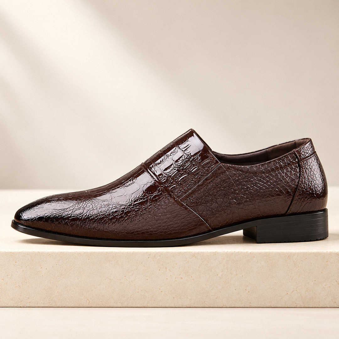 Beaumont Croc Leather Shoes (1:1, image 2)
