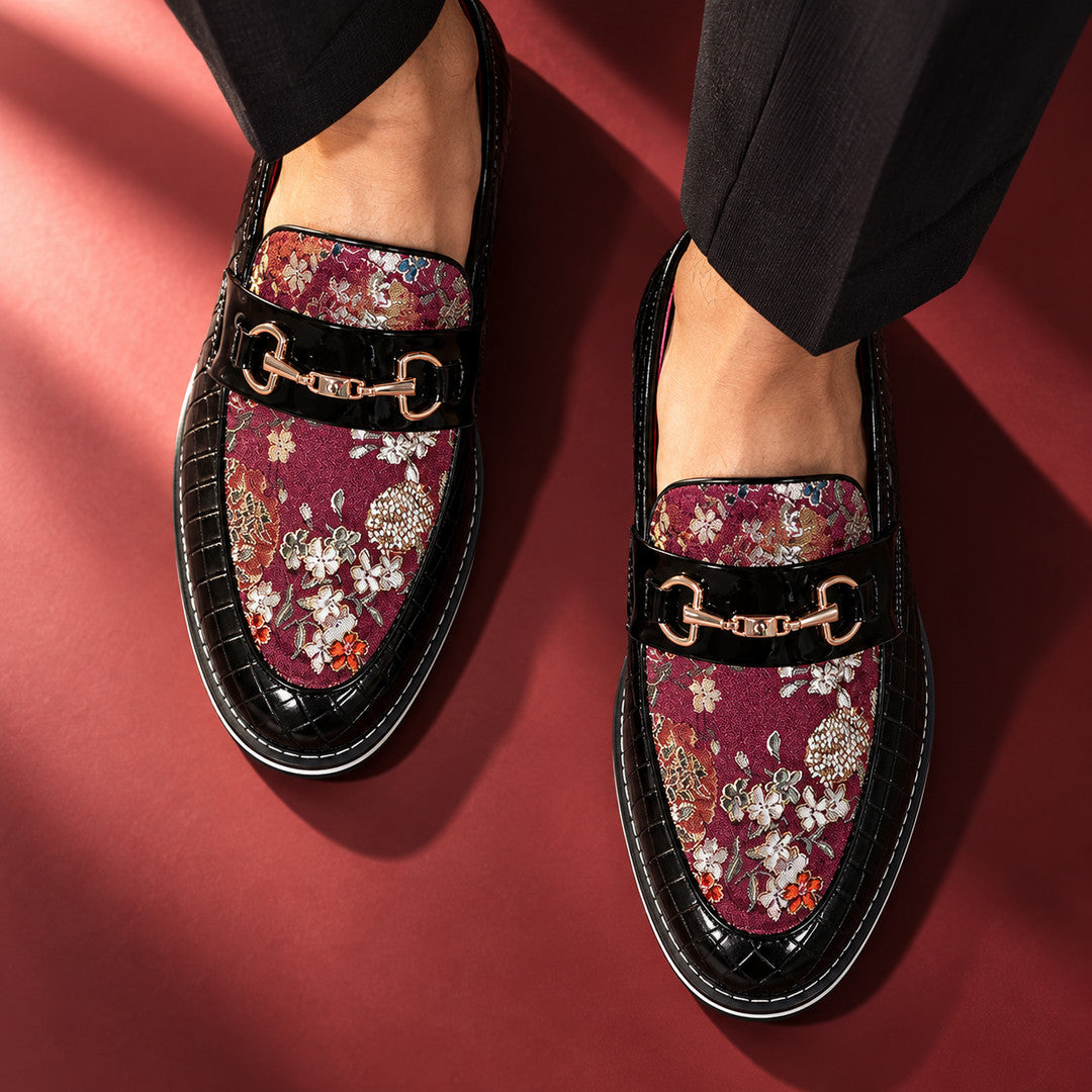 Bellamere Floral Panel Horsebit Loafers (1:1, image 3)