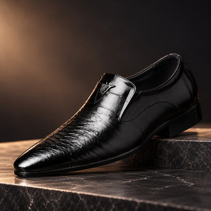 Bramwell Scale-Embossed Emblem Loafers (1:1, image 2)