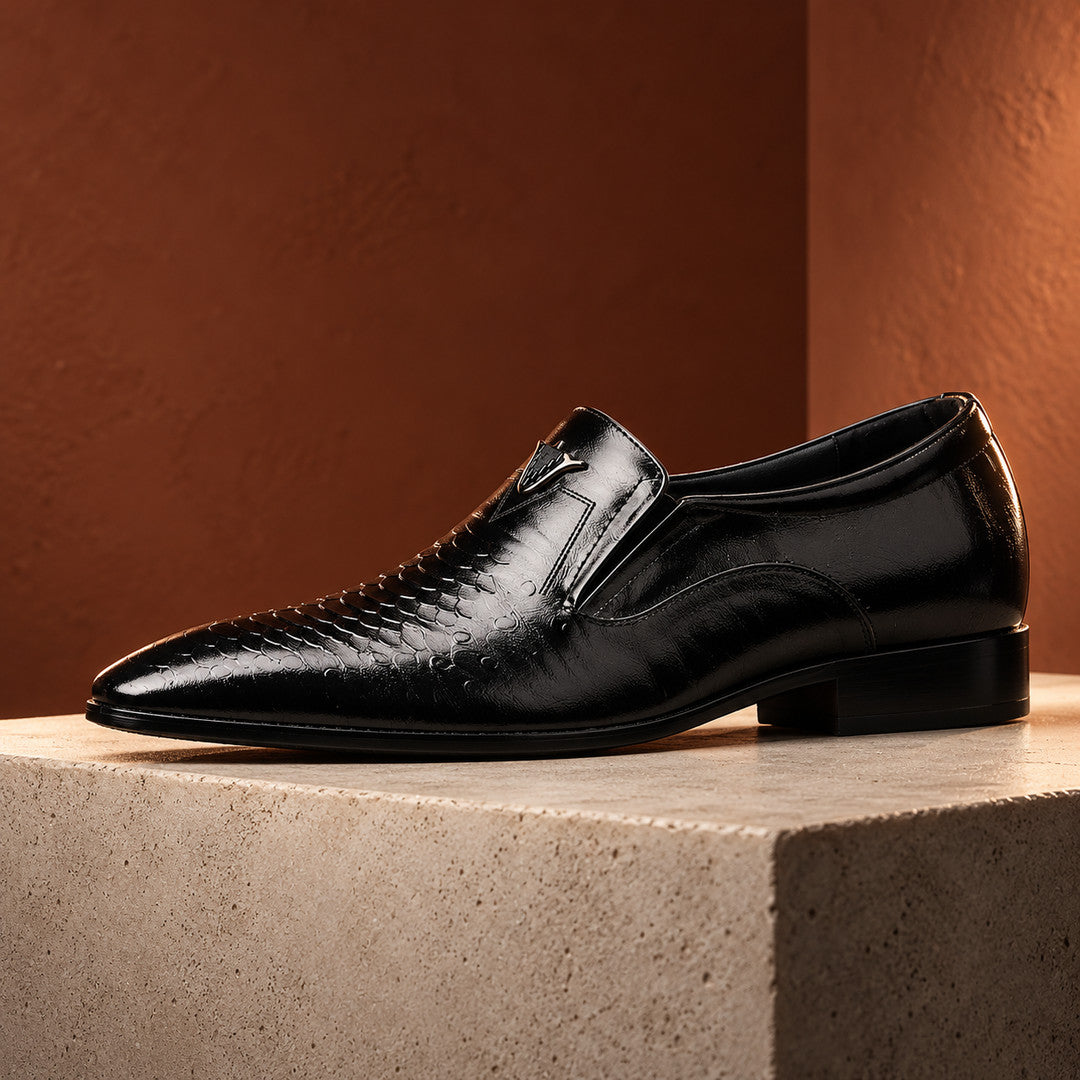 Bramwell Scale-Embossed Emblem Loafers (1:1, image 5)