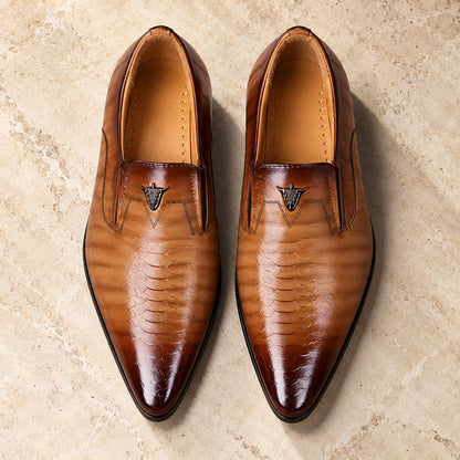Bramwell Scale-Embossed Emblem Loafers (1:1, image 10)
