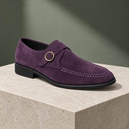 Cavendish Round Buckle Suede Loafers (1:1, image 1)